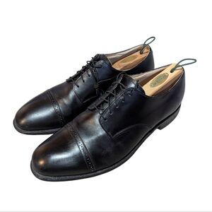 Johnston & Murphy Shoes Optima Black Leather Cap Toe Dress Size 12